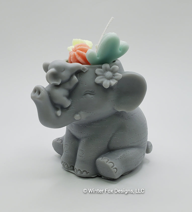 Playful Pachyderms Elephant Planter Candle