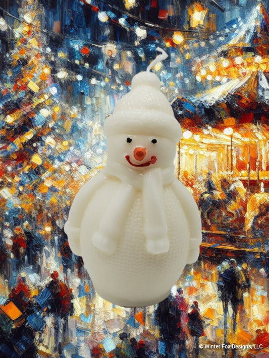 Snowman's Frosted Frolic Candle