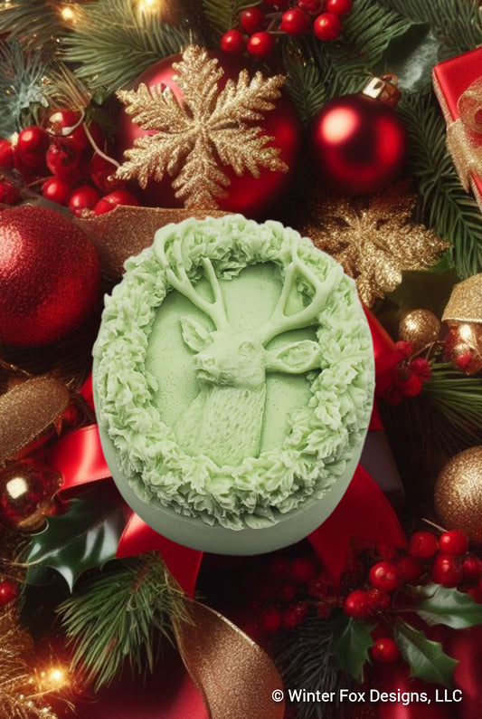 Stag and Holly Winter Wreath Soap